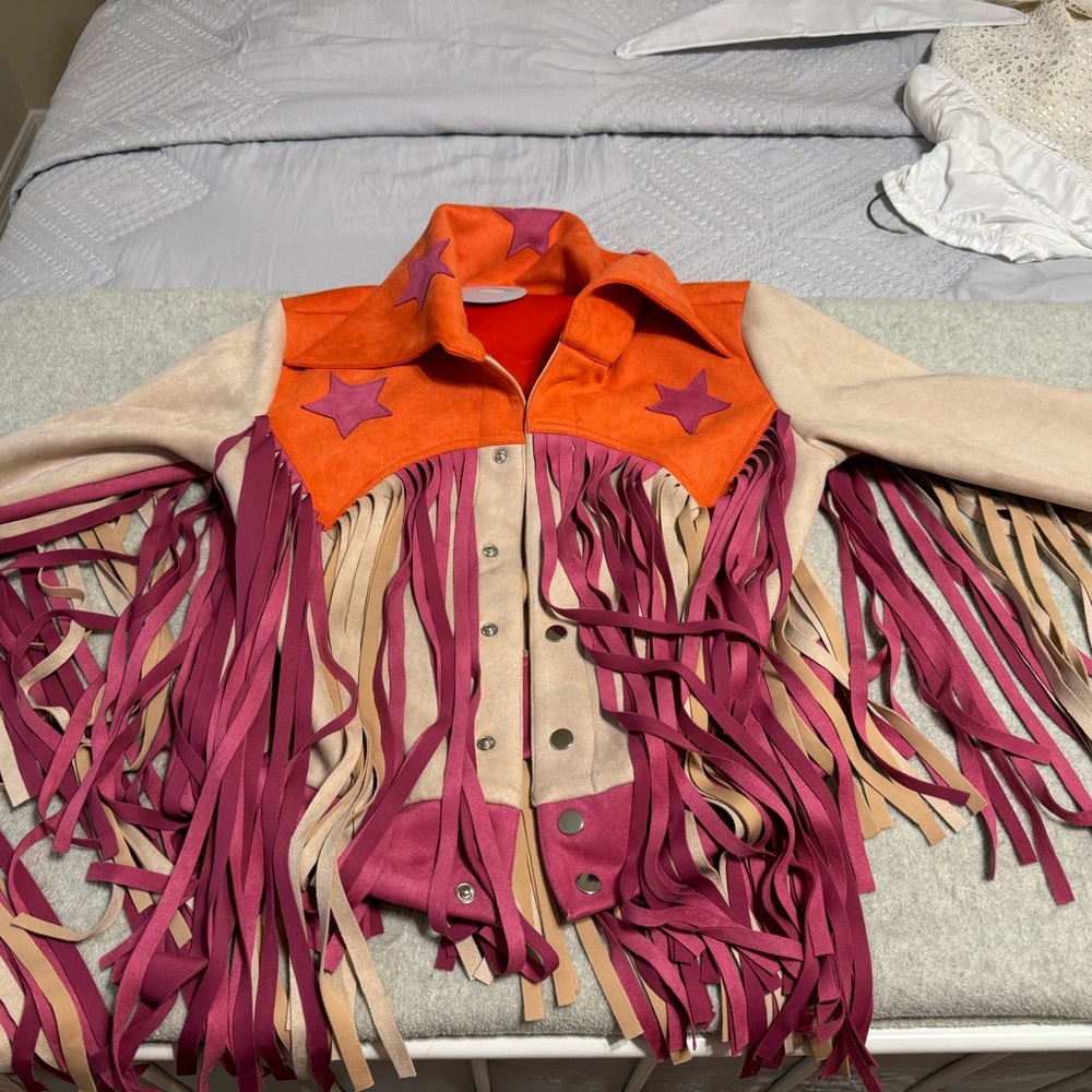 Suede Fringe Jacket